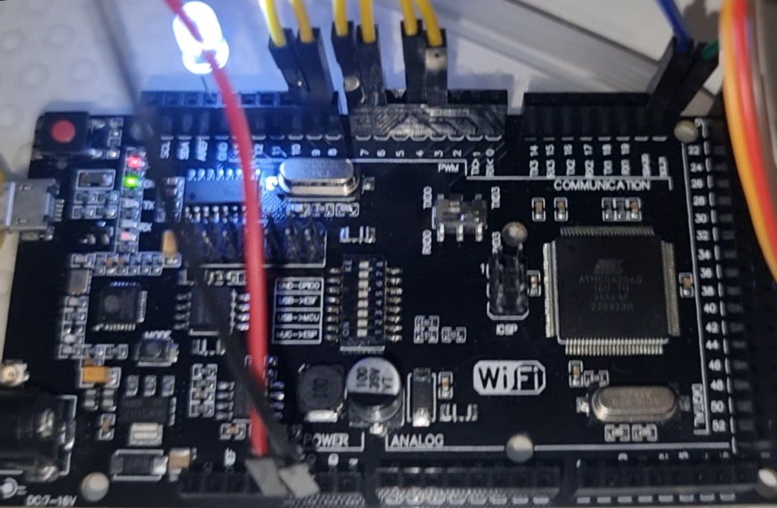 Arduino Mega wired up for the first prototype, 24 September 2024